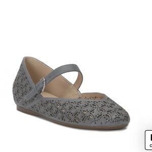 Lucky Brand Women's Cyrenaica Pale Blue Mary Jane Flat 100% leather!!